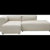 Aimee Sofa med chaiselong og pufafslutning