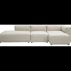 Aimee Sofa med chaiselong og pufafslutning