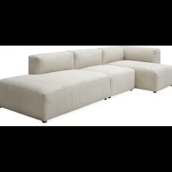 Aimee Sofa med chaiselong og pufafslutning