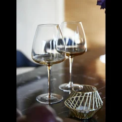 Amber Hvidvinsglas 4 stk i æske
