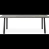 Amy Spisebord 220 x 95 x 74 cm, plade i brun marmor + lige ben i sort metal