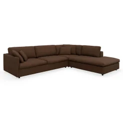 Angolo højrevendt sofa med pufafslutning