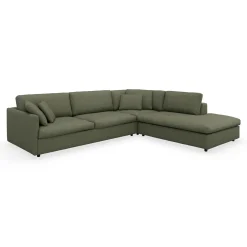 Angolo højrevendt sofa med pufafslutning