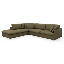 Angolo venstrevendt sofa med pufafslutning