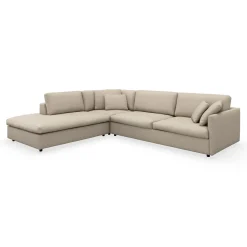 Angolo venstrevendt sofa med pufafslutning