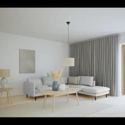 Bjorn højrevendt sofa med pufafslutning