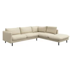 Bjorn højrevendt sofa med pufafslutning