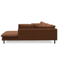 Bjorn højrevendt sofa med pufafslutning