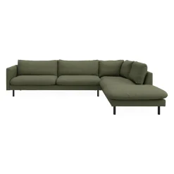 Bjorn højrevendt sofa med pufafslutning