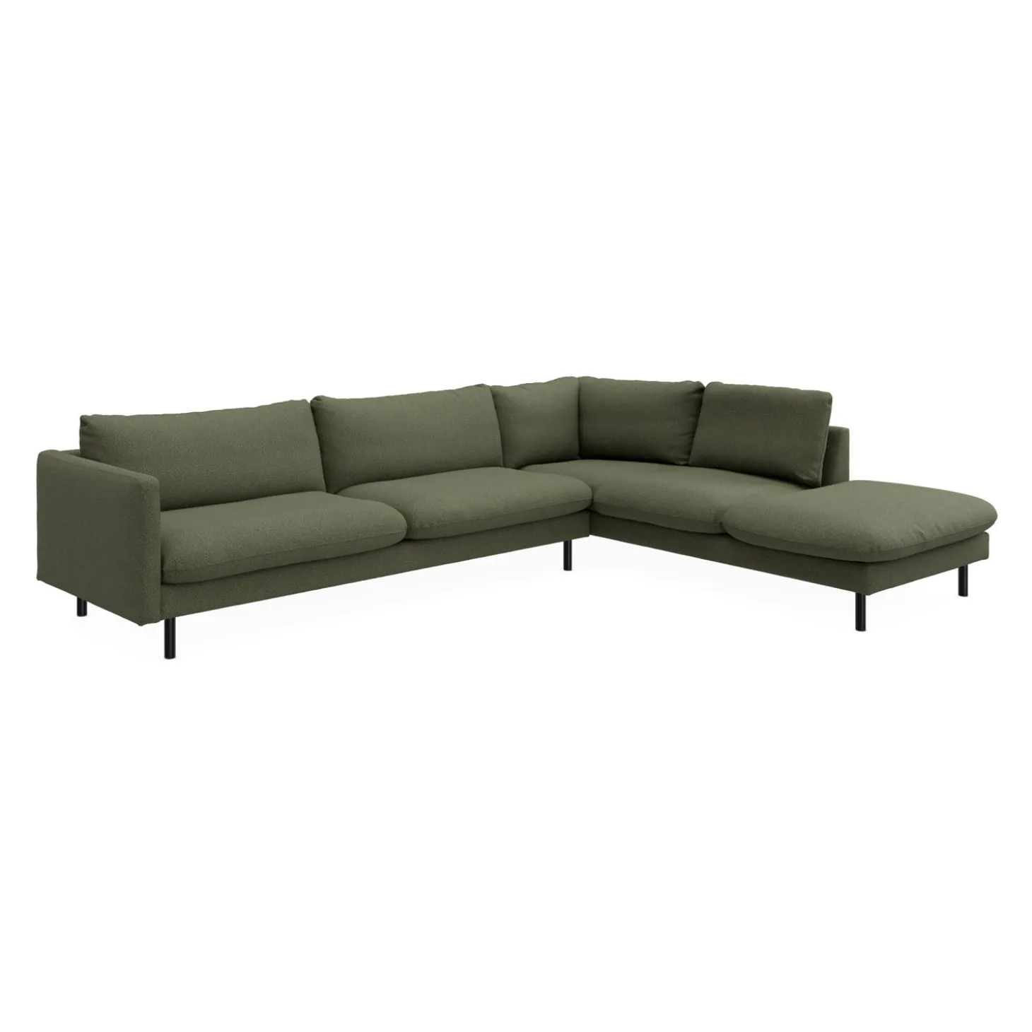 Bjorn højrevendt sofa med pufafslutning
