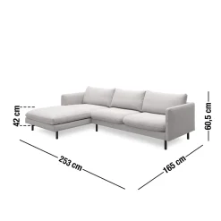 Bjorn venstrevendt sofa med chaiselong
