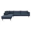 Bjorn venstrevendt sofa med pufafslutning