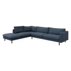Bjorn venstrevendt sofa med pufafslutning