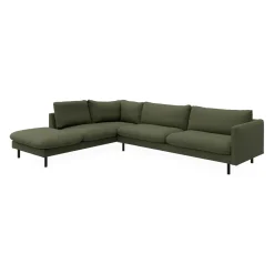 Bjorn venstrevendt sofa med pufafslutning