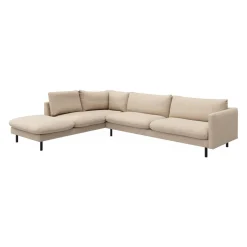 Bjorn venstrevendt sofa med pufafslutning