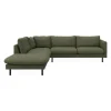 Bjorn venstrevendt sofa med pufafslutning
