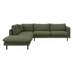 Bjorn venstrevendt sofa med pufafslutning
