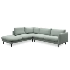 Bjorn venstrevendt sofa med pufafslutning