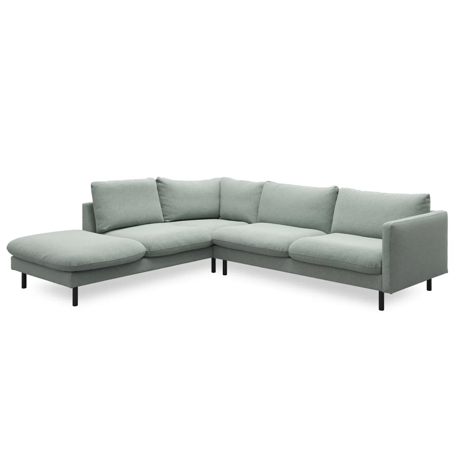 Bjorn venstrevendt sofa med pufafslutning