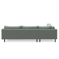 Bjorn venstrevendt sofa med pufafslutning