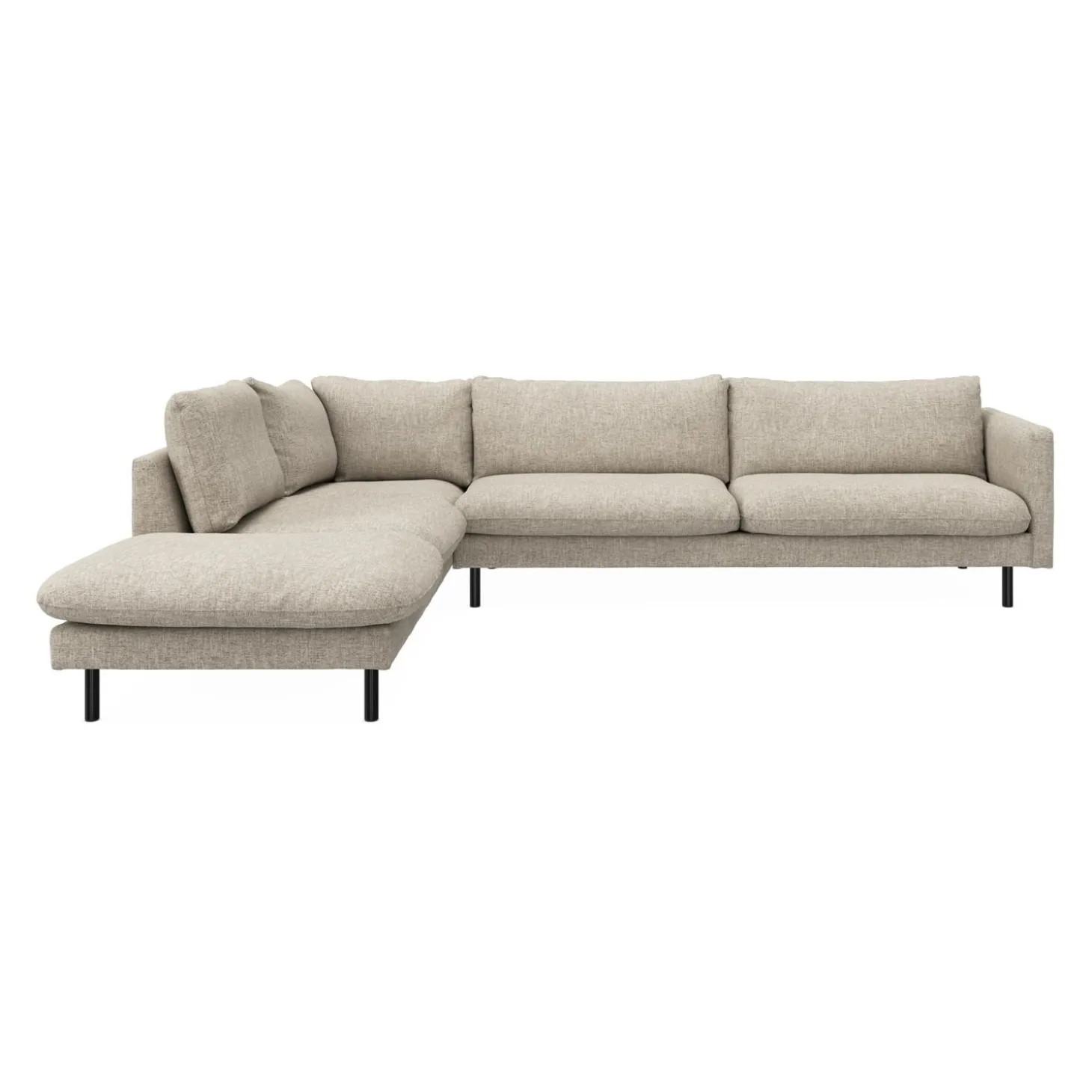 Bjorn venstrevendt sofa med pufafslutning