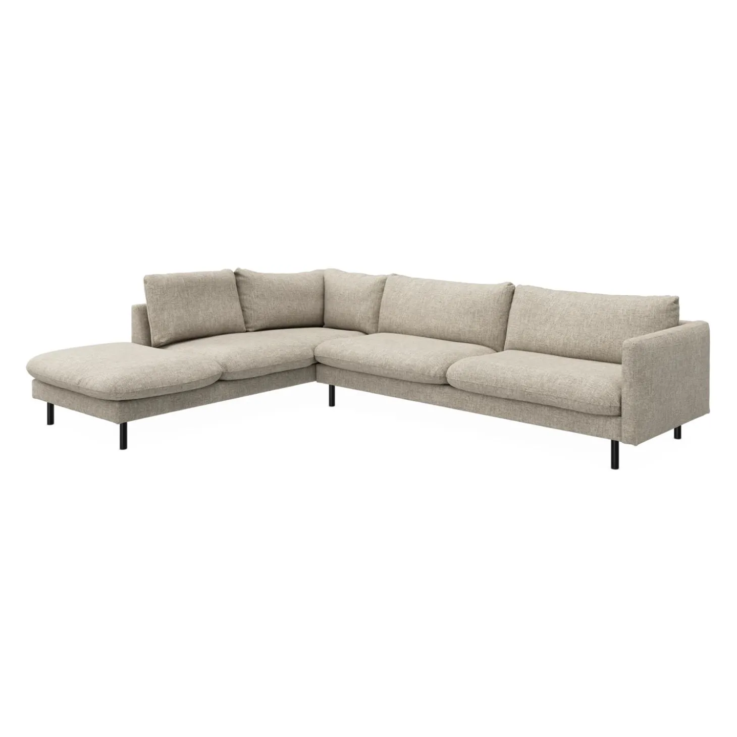 Bjorn venstrevendt sofa med pufafslutning