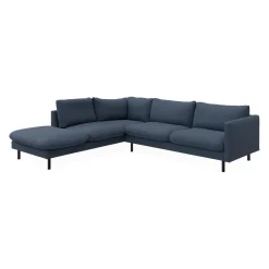 Bjorn venstrevendt sofa med pufafslutning