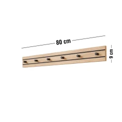 Doppler Knagerække 80 x 9 x 5 cm 6 stk
