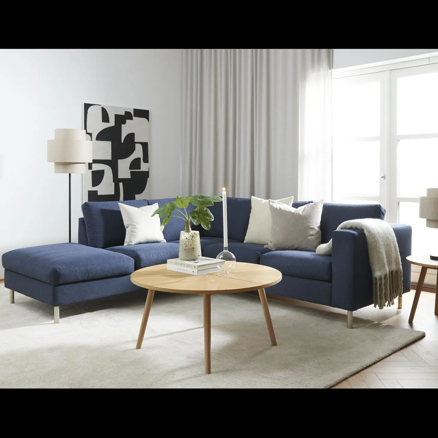 FLEX sofa med pufafslutning