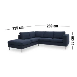 FLEX sofa med pufafslutning