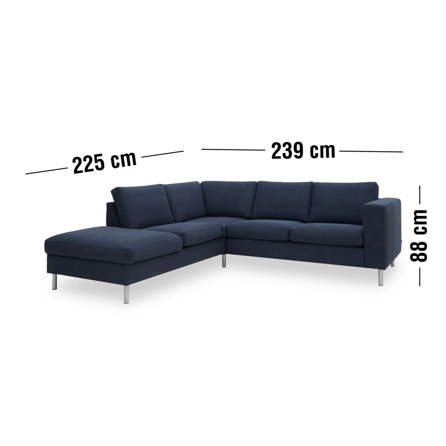FLEX sofa med pufafslutning