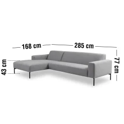 Franklin venstrevendt sofa med chaiselong