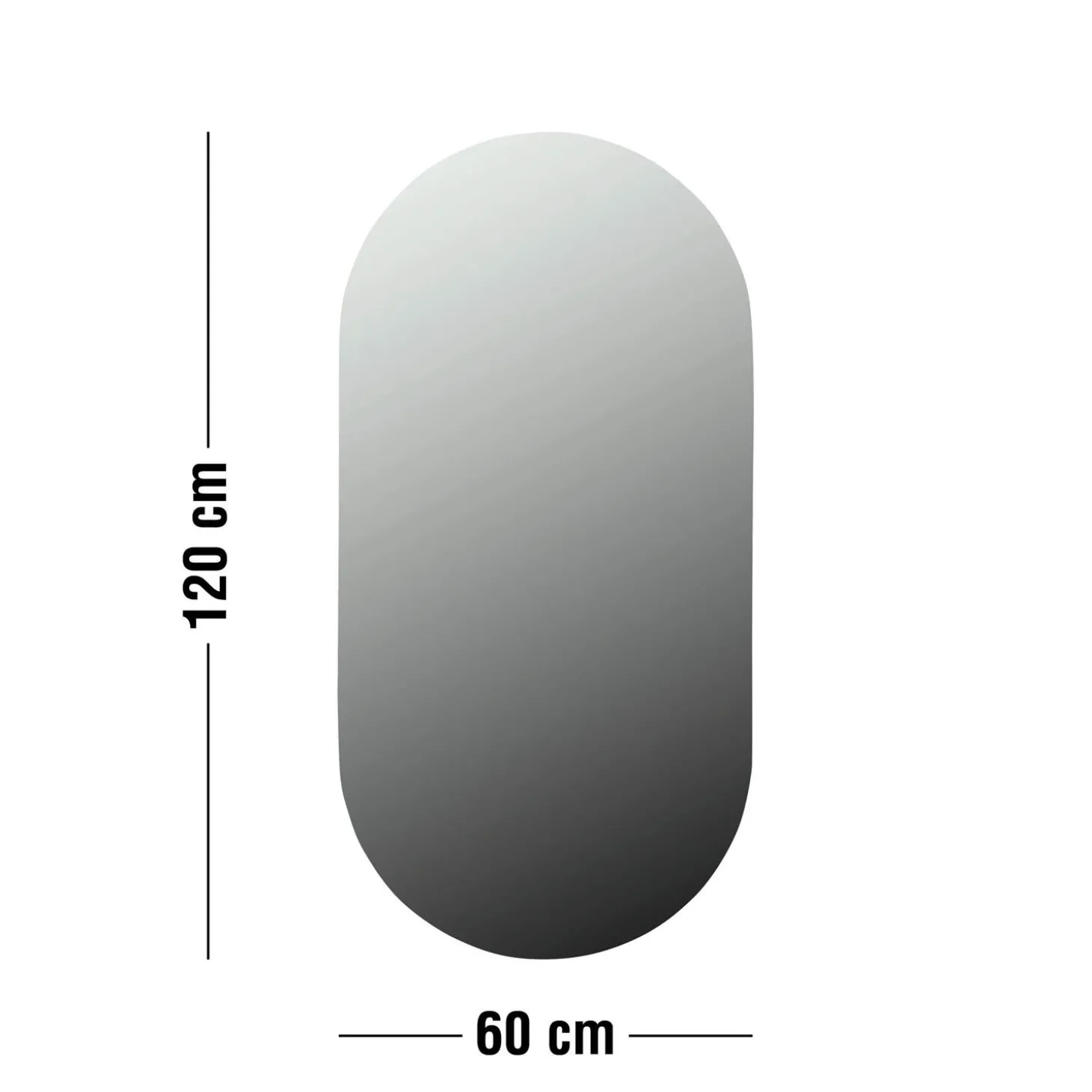 Gila oval 120 x 60 cm Spejl
