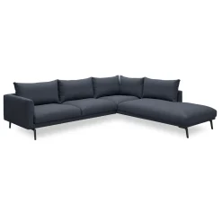 Hallsberg højrevendt sofa med pufafslutning