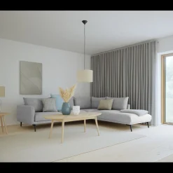 Hallsberg højrevendt sofa med pufafslutning