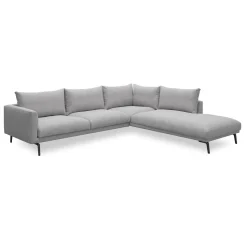 Hallsberg højrevendt sofa med pufafslutning