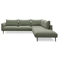 Hallsberg højrevendt sofa med pufafslutning