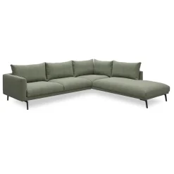 Hallsberg højrevendt sofa med pufafslutning
