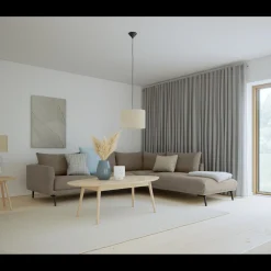 Hallsberg højrevendt sofa med pufafslutning