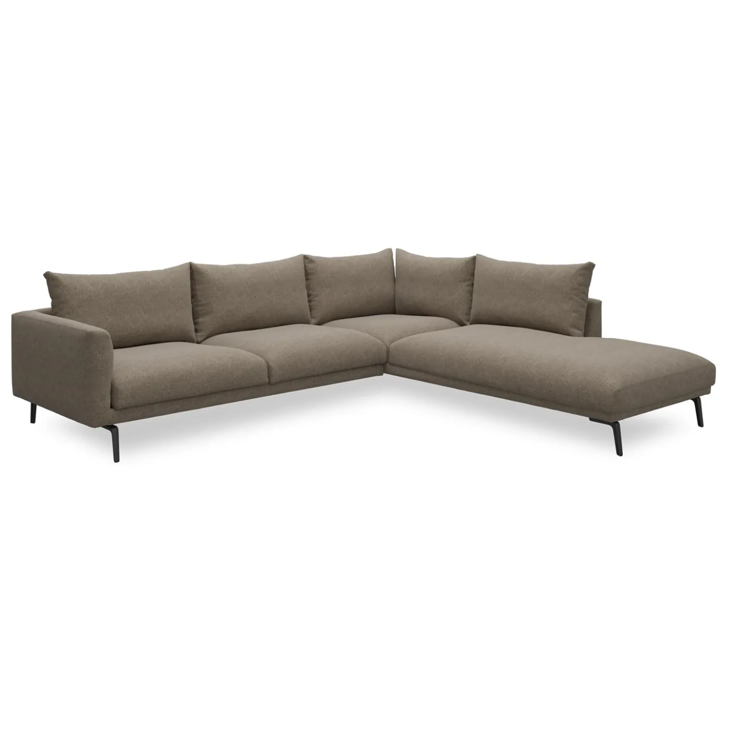 Hallsberg højrevendt sofa med pufafslutning
