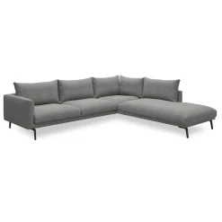 Hallsberg højrevendt sofa med pufafslutning