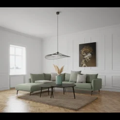 Hallsberg venstrevendt sofa med pufafslutning