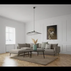 Hallsberg venstrevendt sofa med pufafslutning