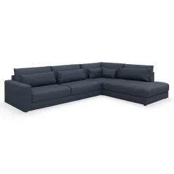 Halmstad højrevendt hjørnesofa med pufafslutning