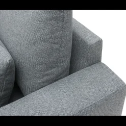 Halmstad venstrevendt hjørnesofa med pufafslutning