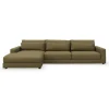 Halmstad venstrevendt sofa med chaiselong