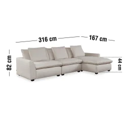 Heaven højrevendt sofa med chaiselong