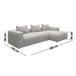 Ingvar højrevendt sofa med chaiselong