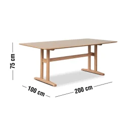 Kaigo Spisebord 200 x 100 x 75 cm