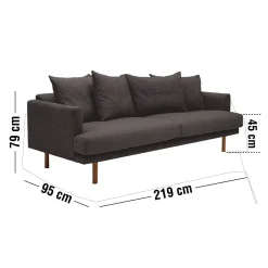 Kramfors 3 pers. m/2 sæder Sofa